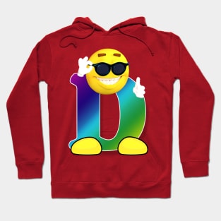 Letter D Alphabet Smiley Monogram Face Emoji Shirt for Men Women Kids Hoodie